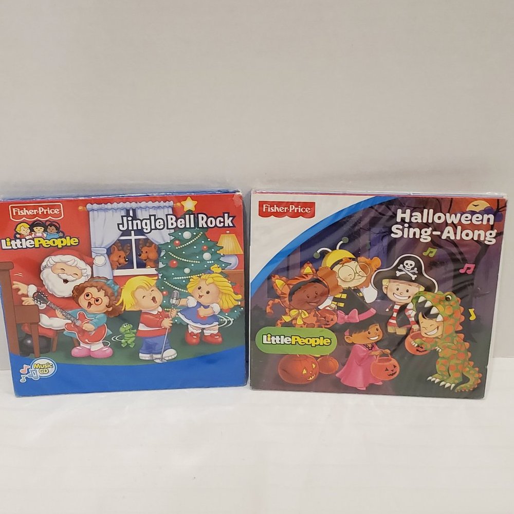 Fisher Price Little People Holiday CDs-Sing-Along-Christmas Jingles-Halloween